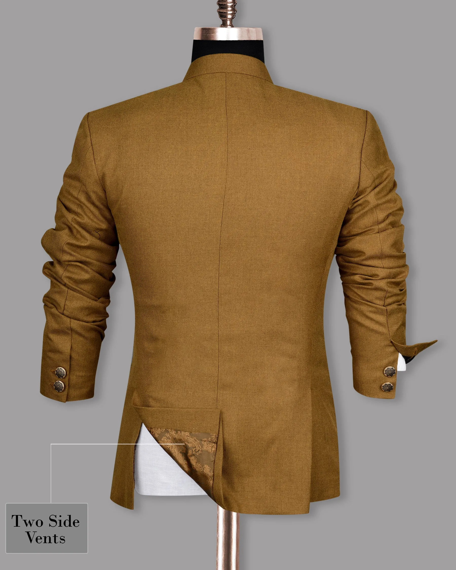 Porter’s Clay Khaki Bandhgala/Mandarin Blazer