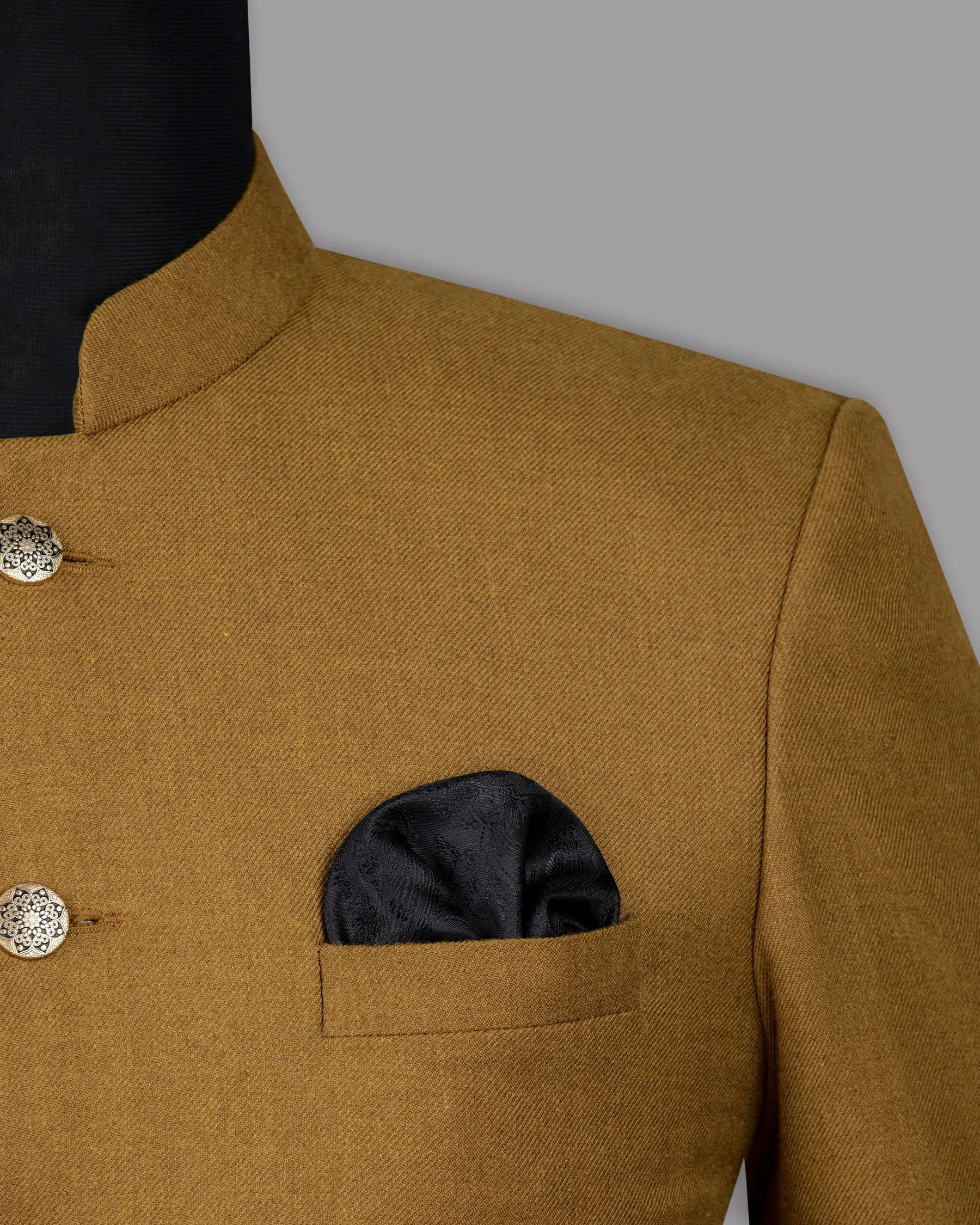 Porter’s Clay Khaki Bandhgala/Mandarin Blazer