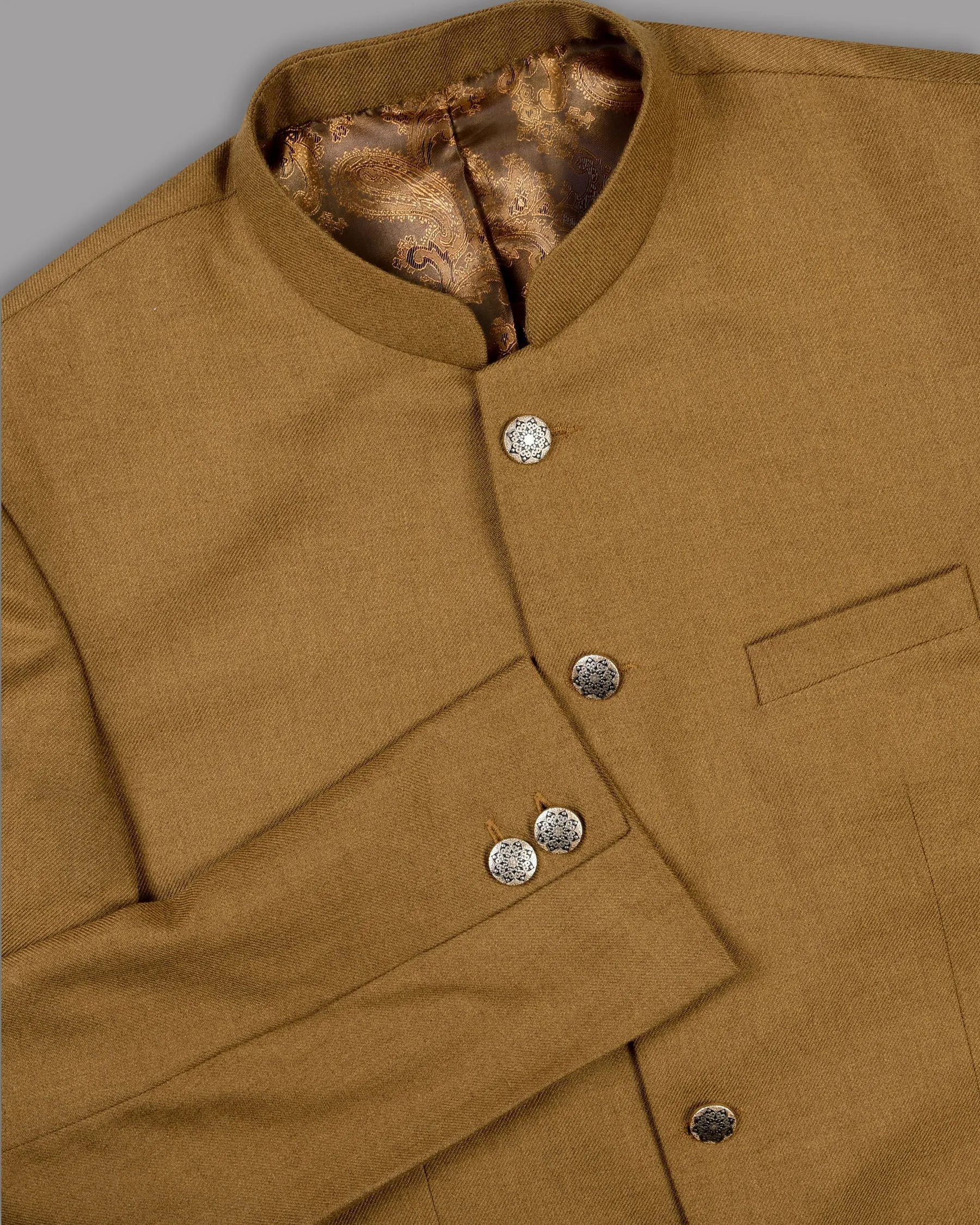 Porter’s Clay Khaki Bandhgala/Mandarin Blazer