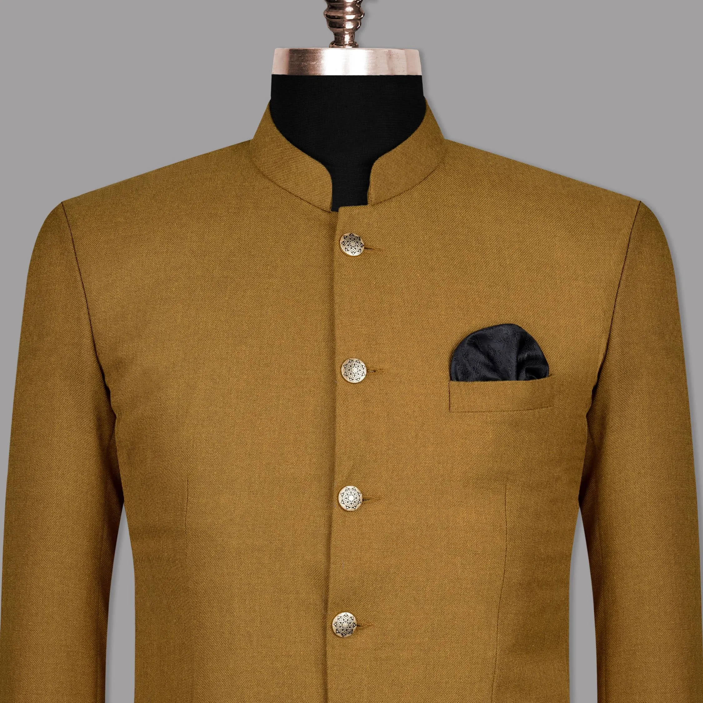 Porter’s Clay Khaki Bandhgala/Mandarin Blazer