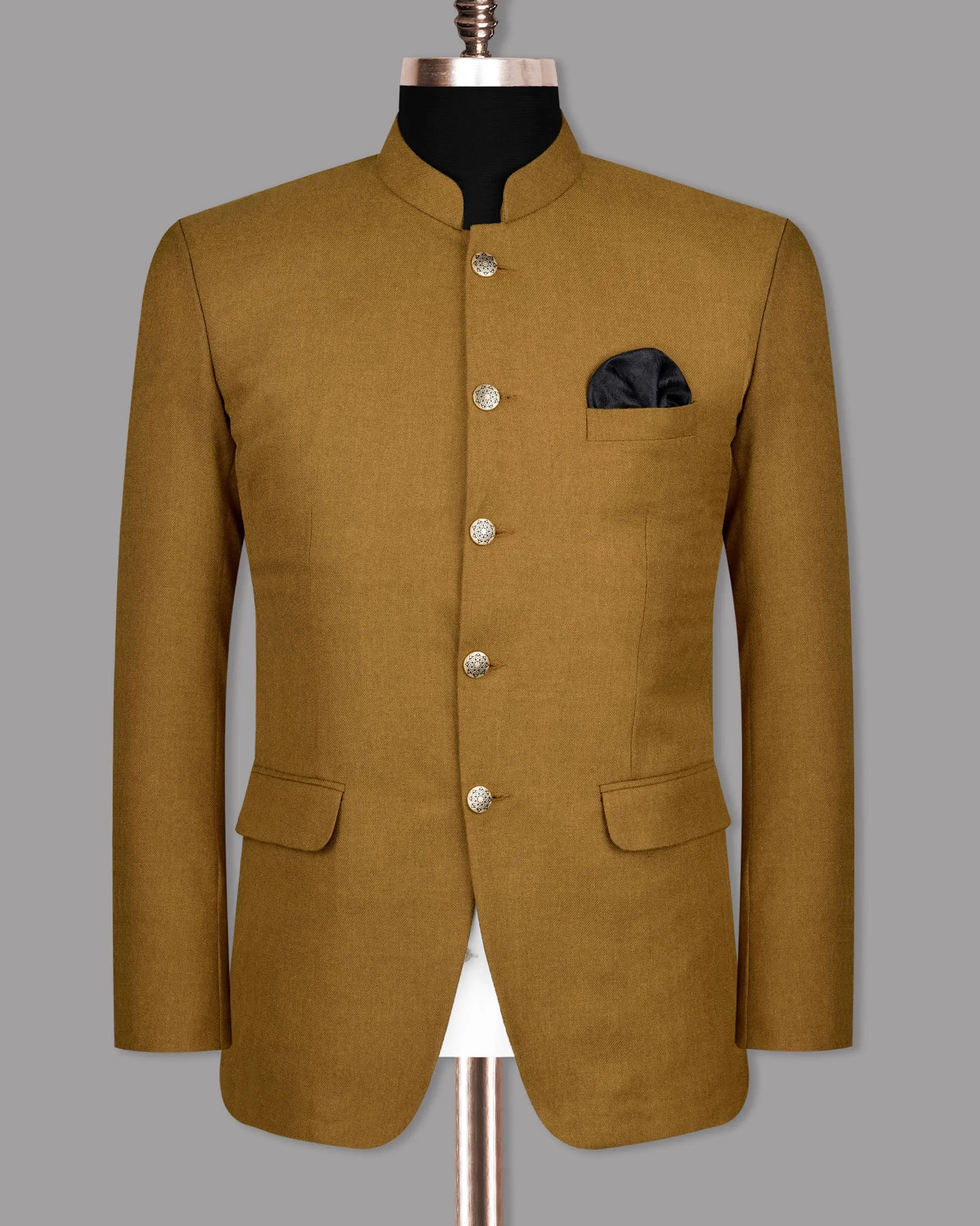 Porter’s Clay Khaki Bandhgala/Mandarin Blazer