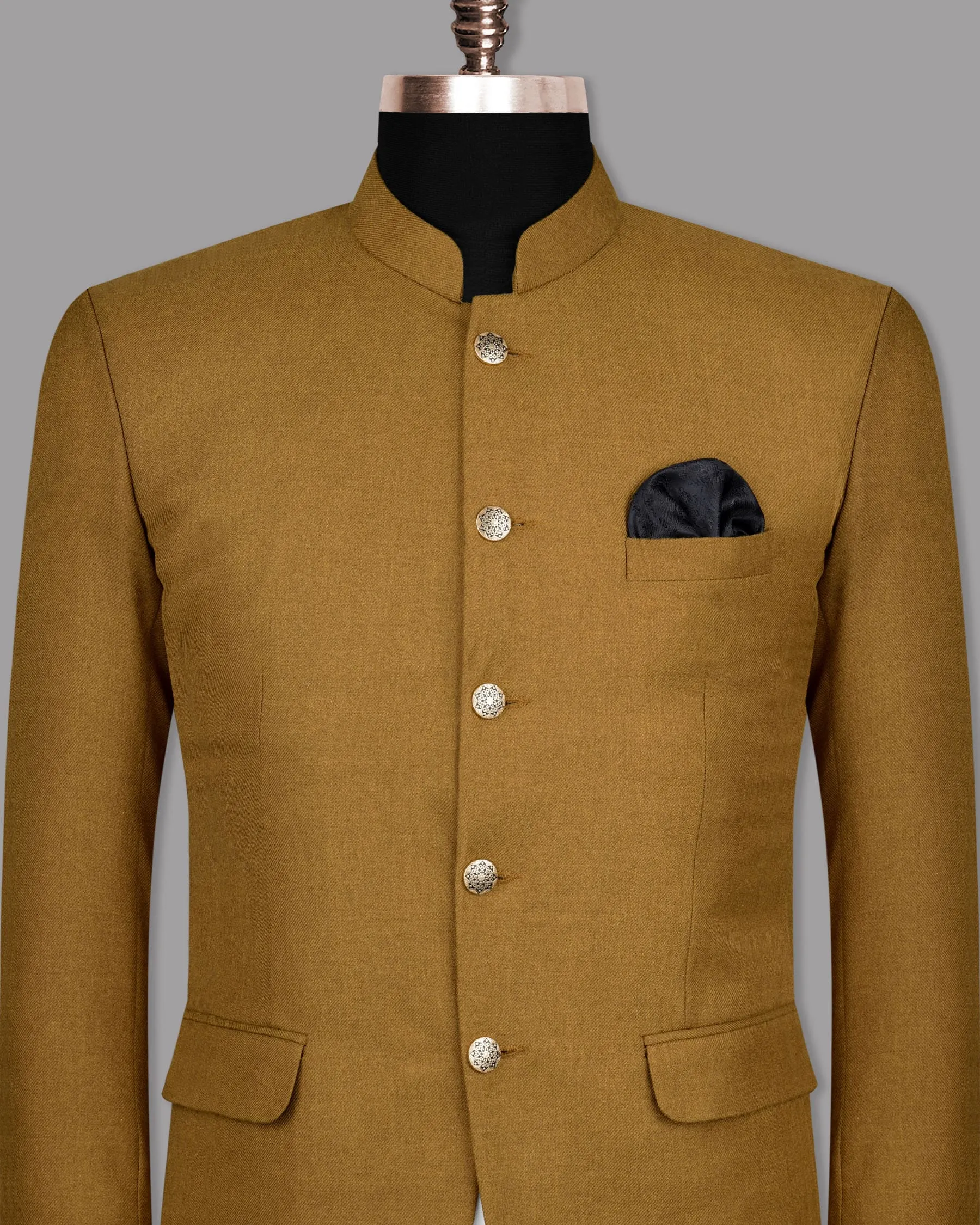 Porter’s Clay Khaki Bandhgala/Mandarin Blazer