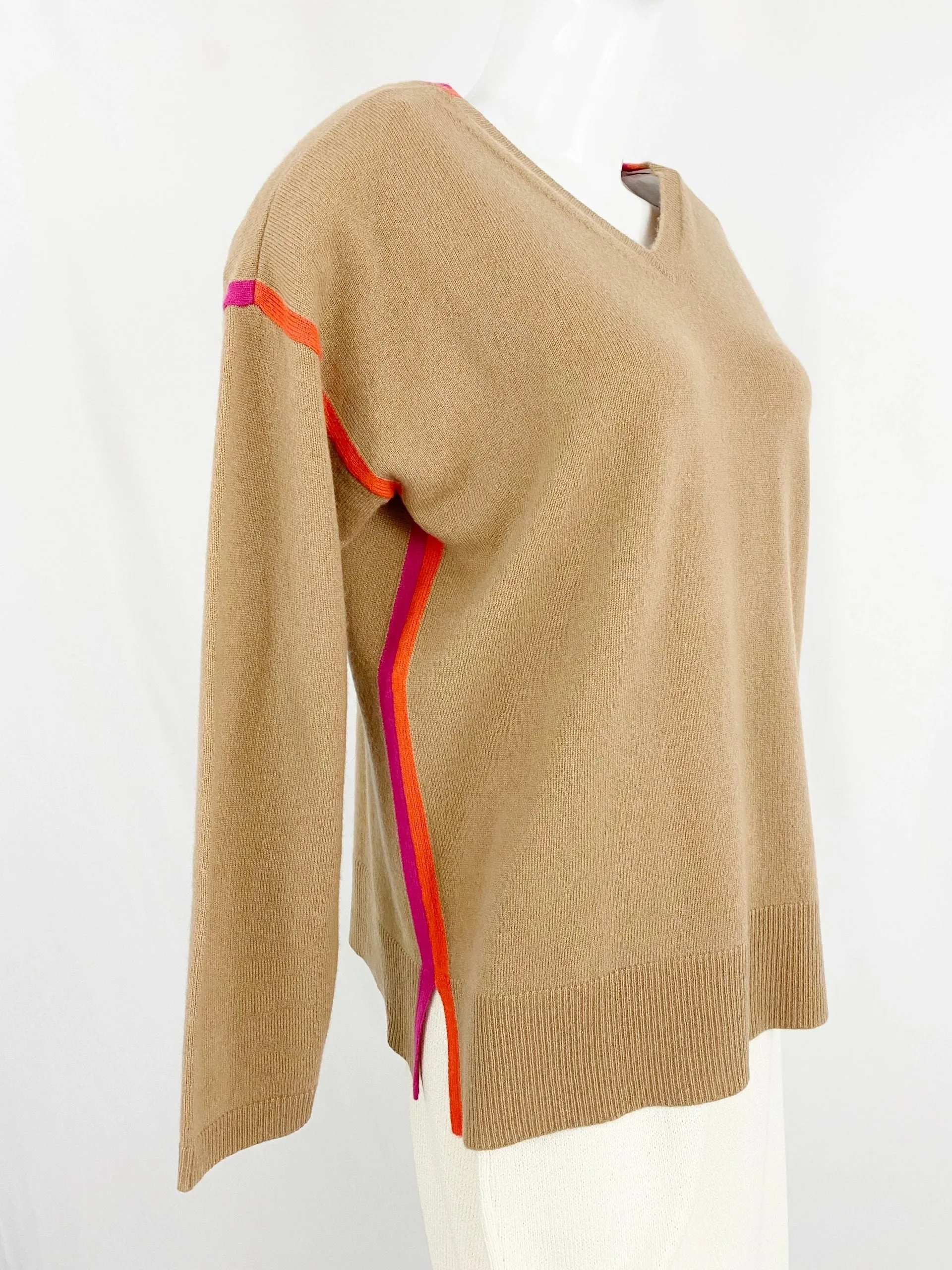 Pure Amici Cashmere V-Neck Sweater Size S