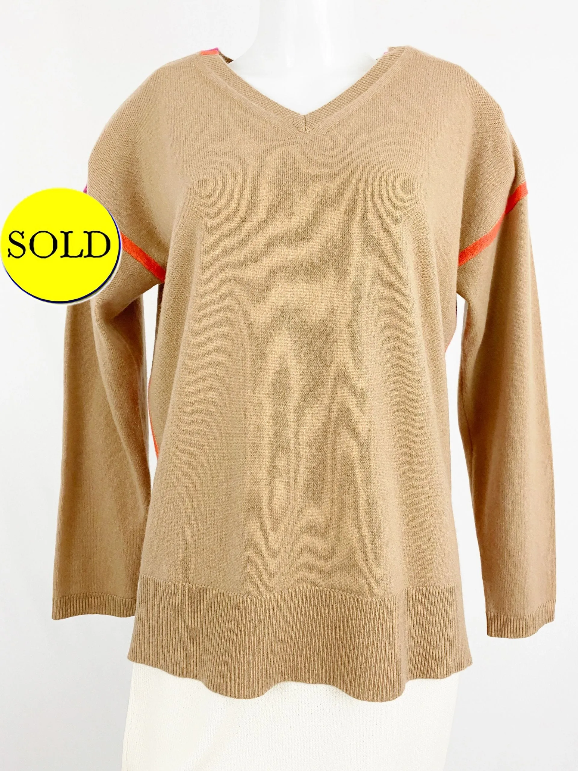 Pure Amici Cashmere V-Neck Sweater Size S