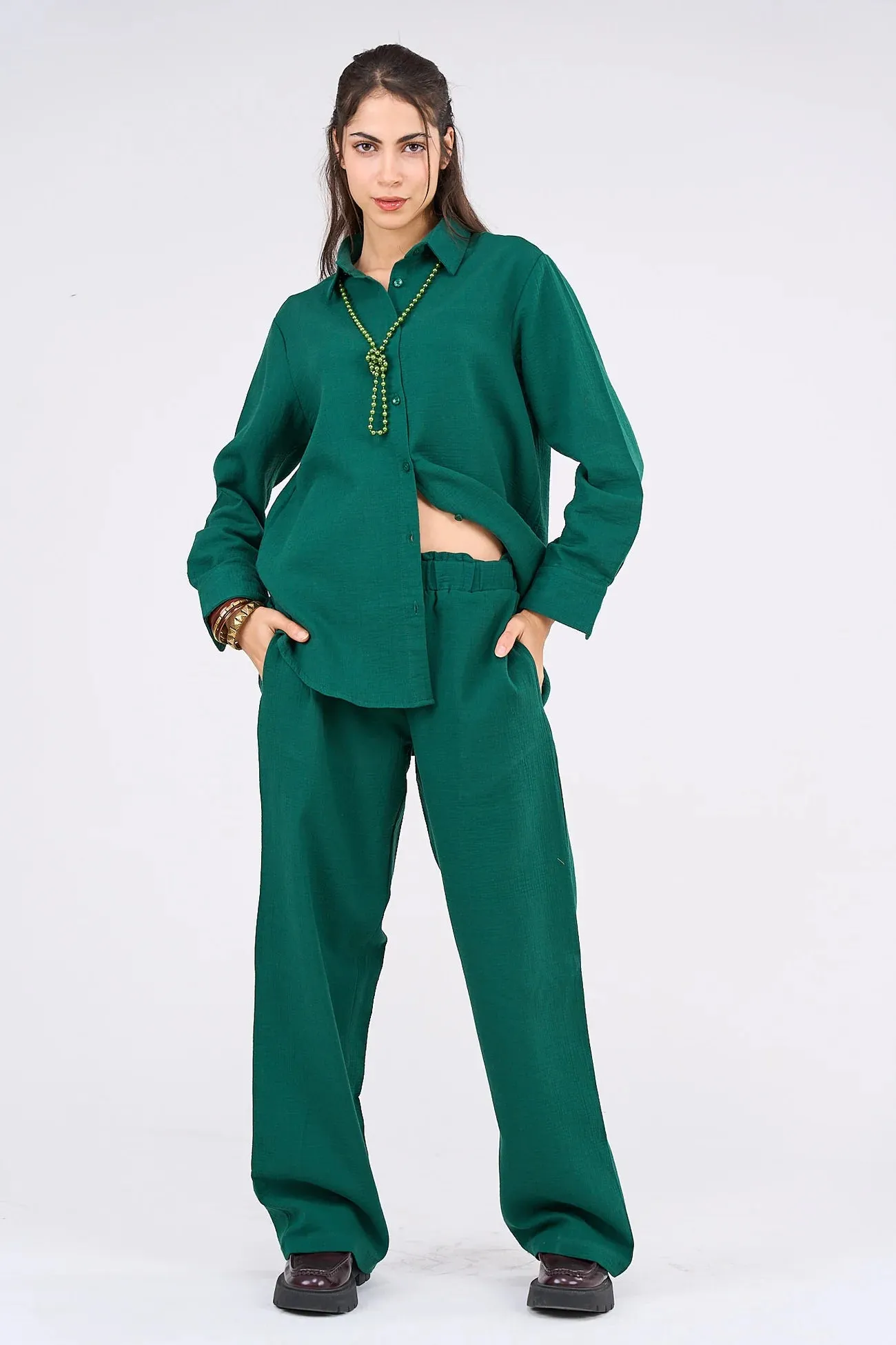 Relaxed Tencel Wide-Leg Pants