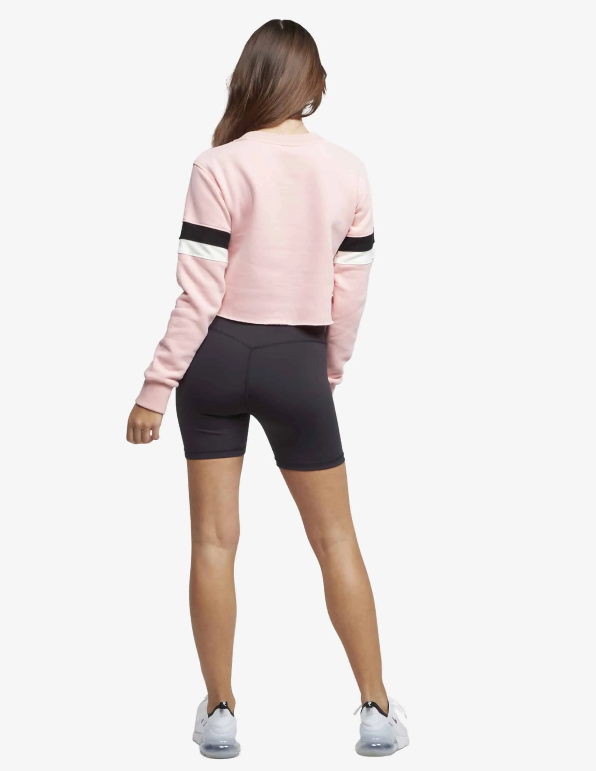 Roll With It Cropped Crew - Pink
