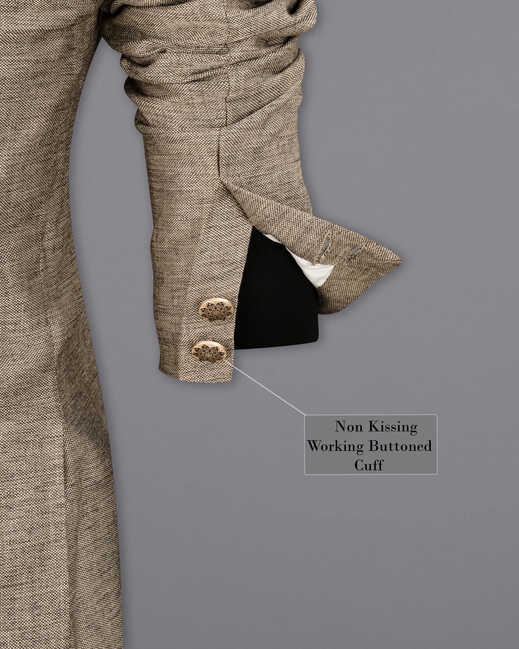 Sand Dune Cross-Buttoned Bandhgala Designer Blazer
