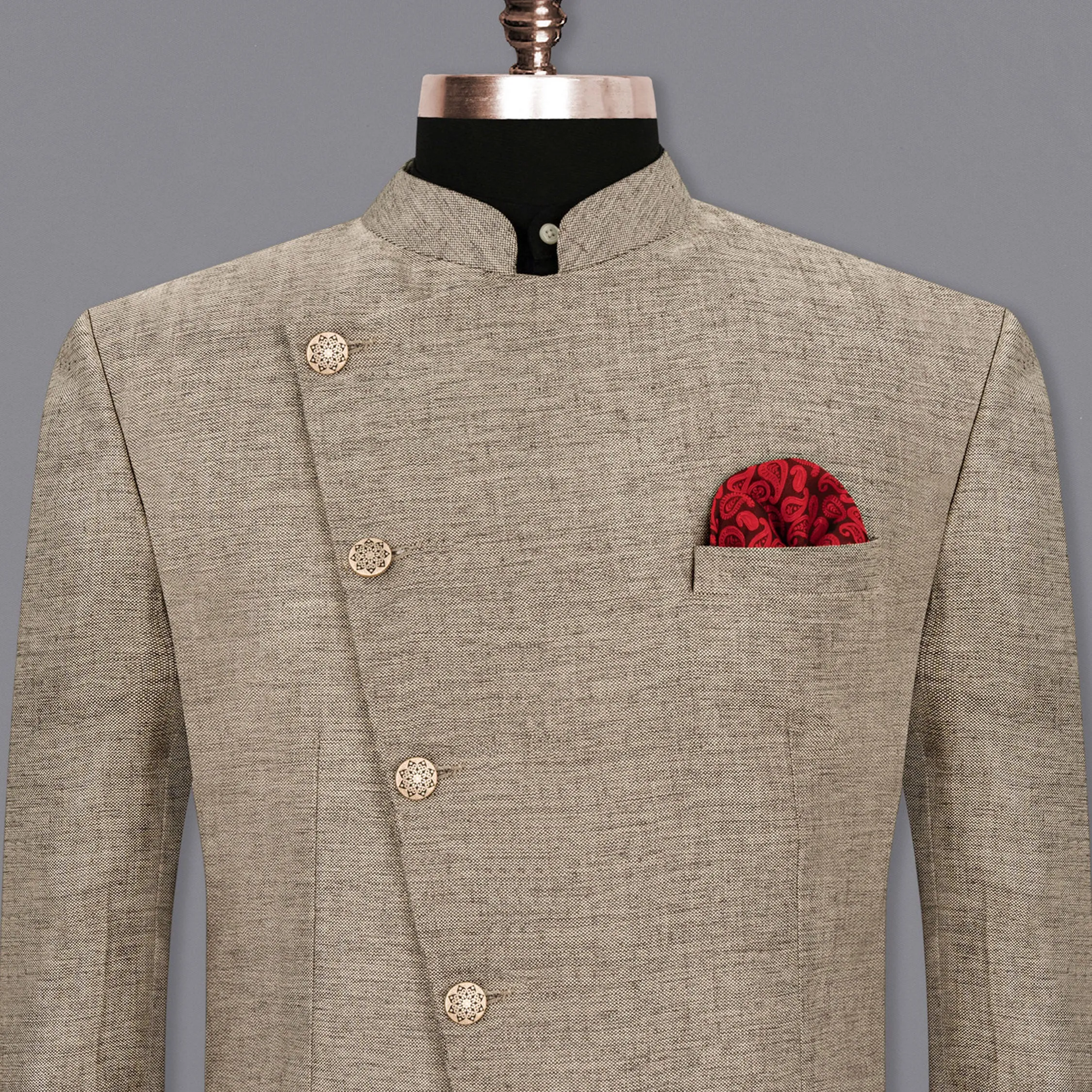 Sand Dune Cross-Buttoned Bandhgala Designer Blazer
