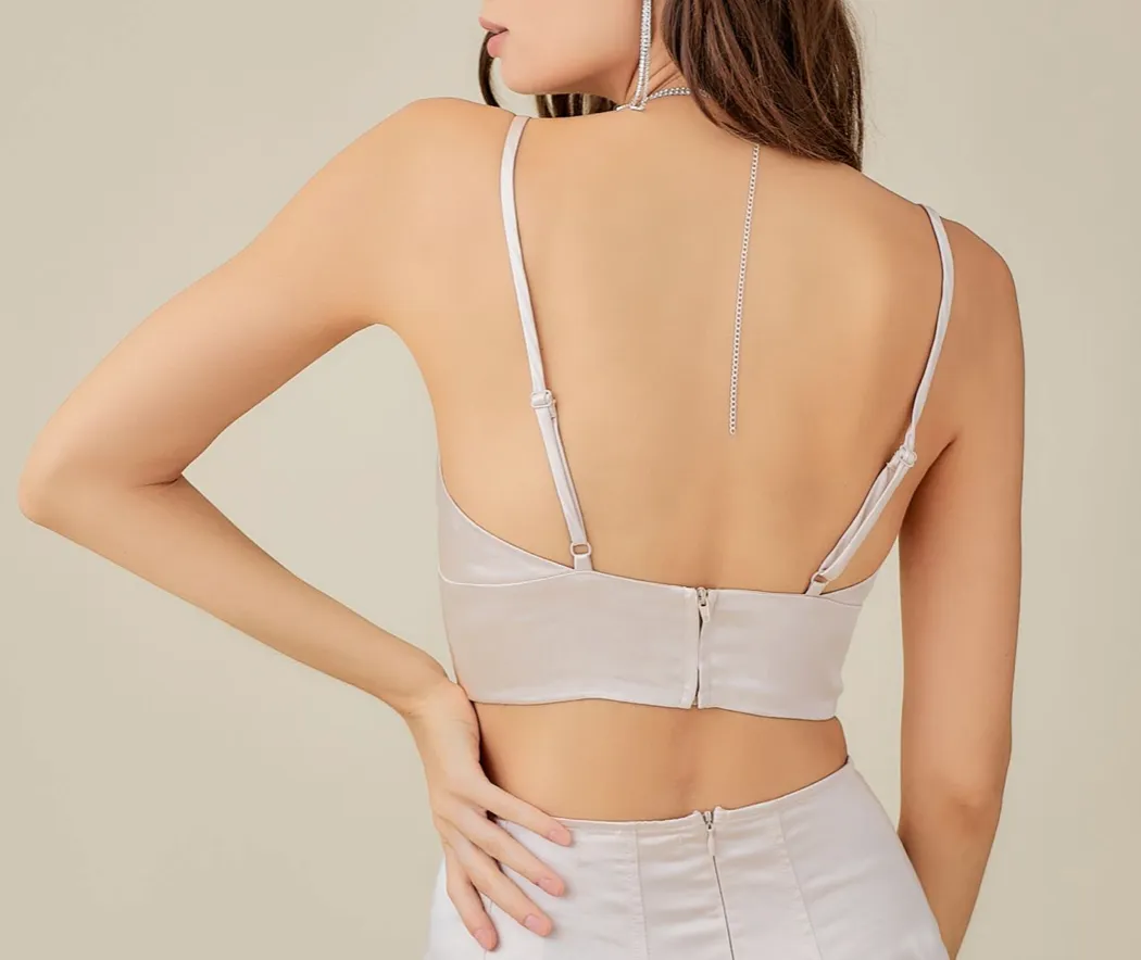 Silky Corset Crop Top