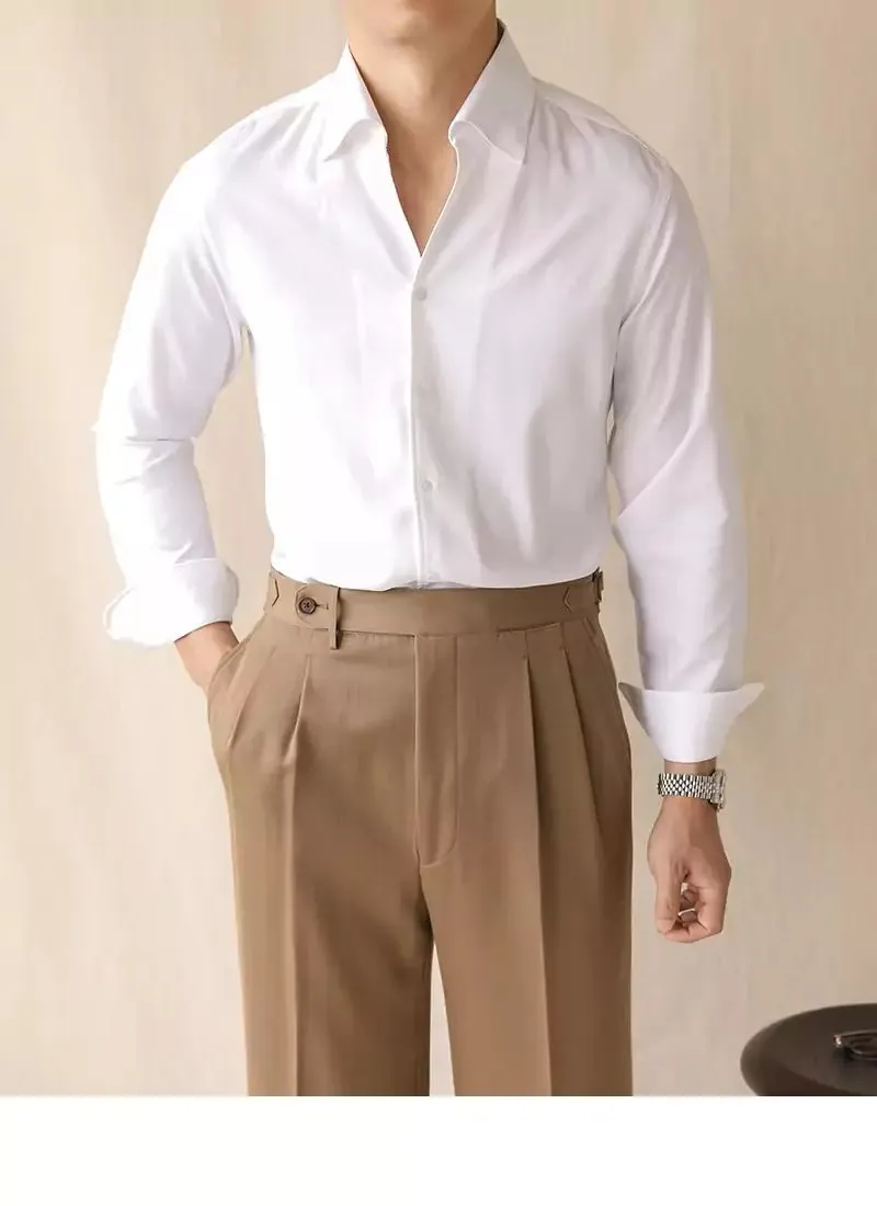 Slim Fit Long Sleeve Business Shirt