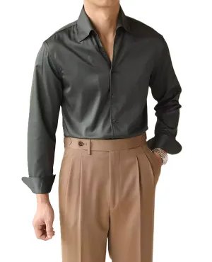 Slim Fit Long Sleeve Business Shirt