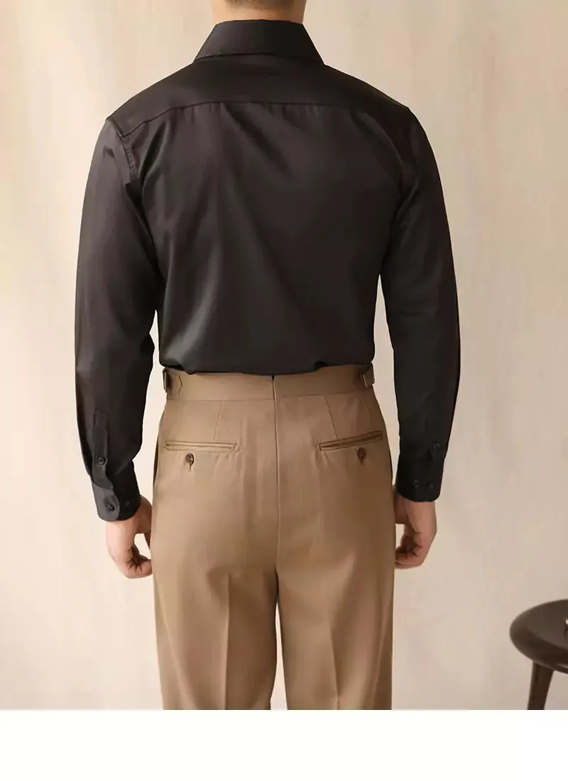 Slim Fit Long Sleeve Business Shirt