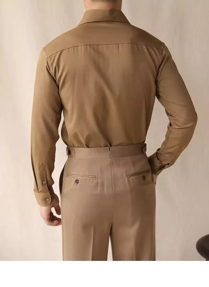 Slim Fit Long Sleeve Business Shirt