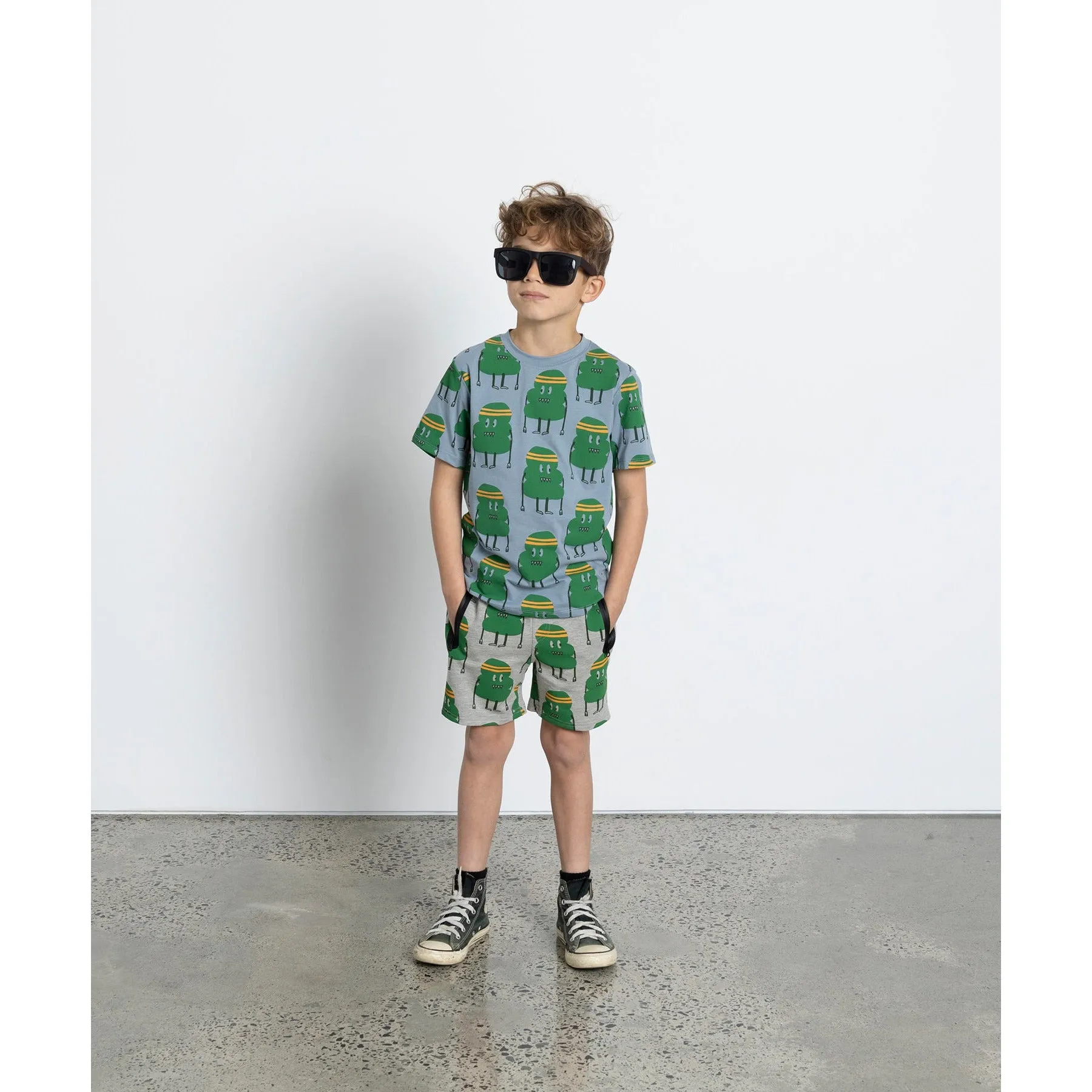 Sporty Blob Short - Grey Marle