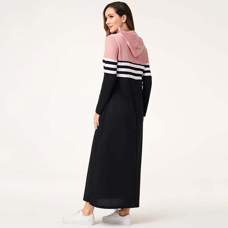 Striped Hoodie Dresses for Women