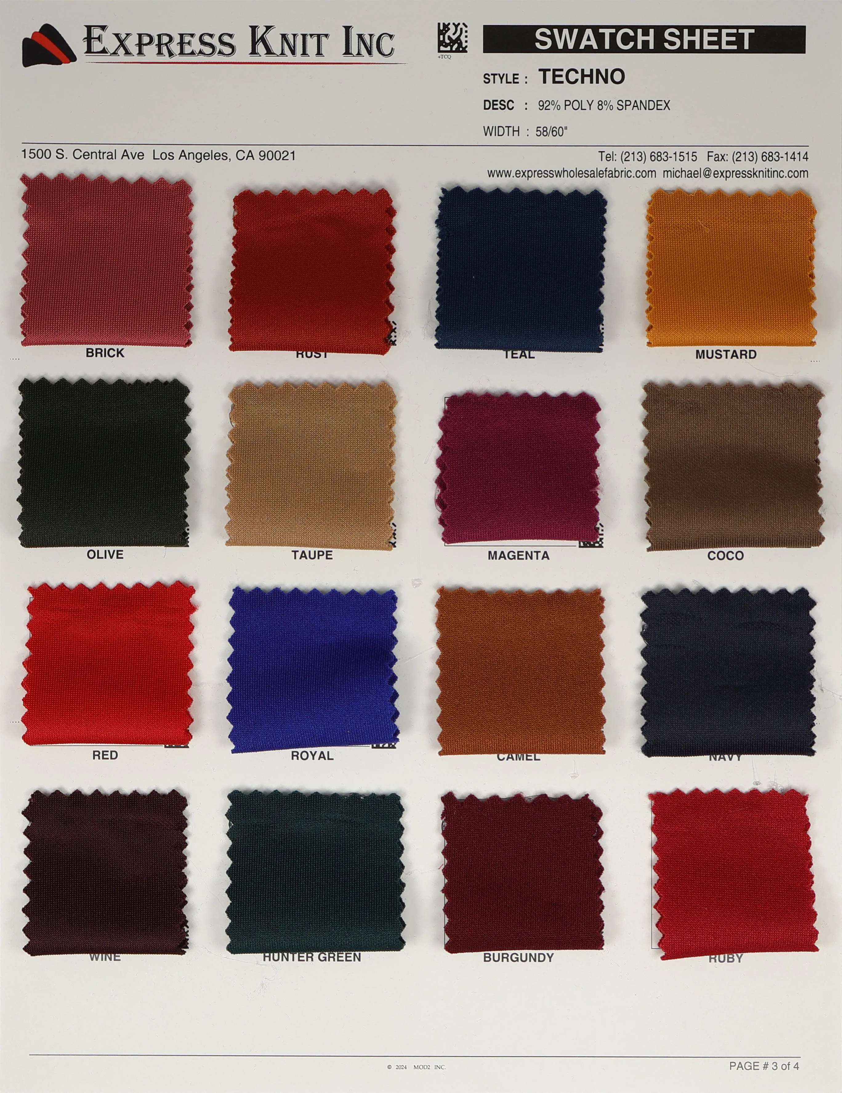 Techno Solid Knit Fabric