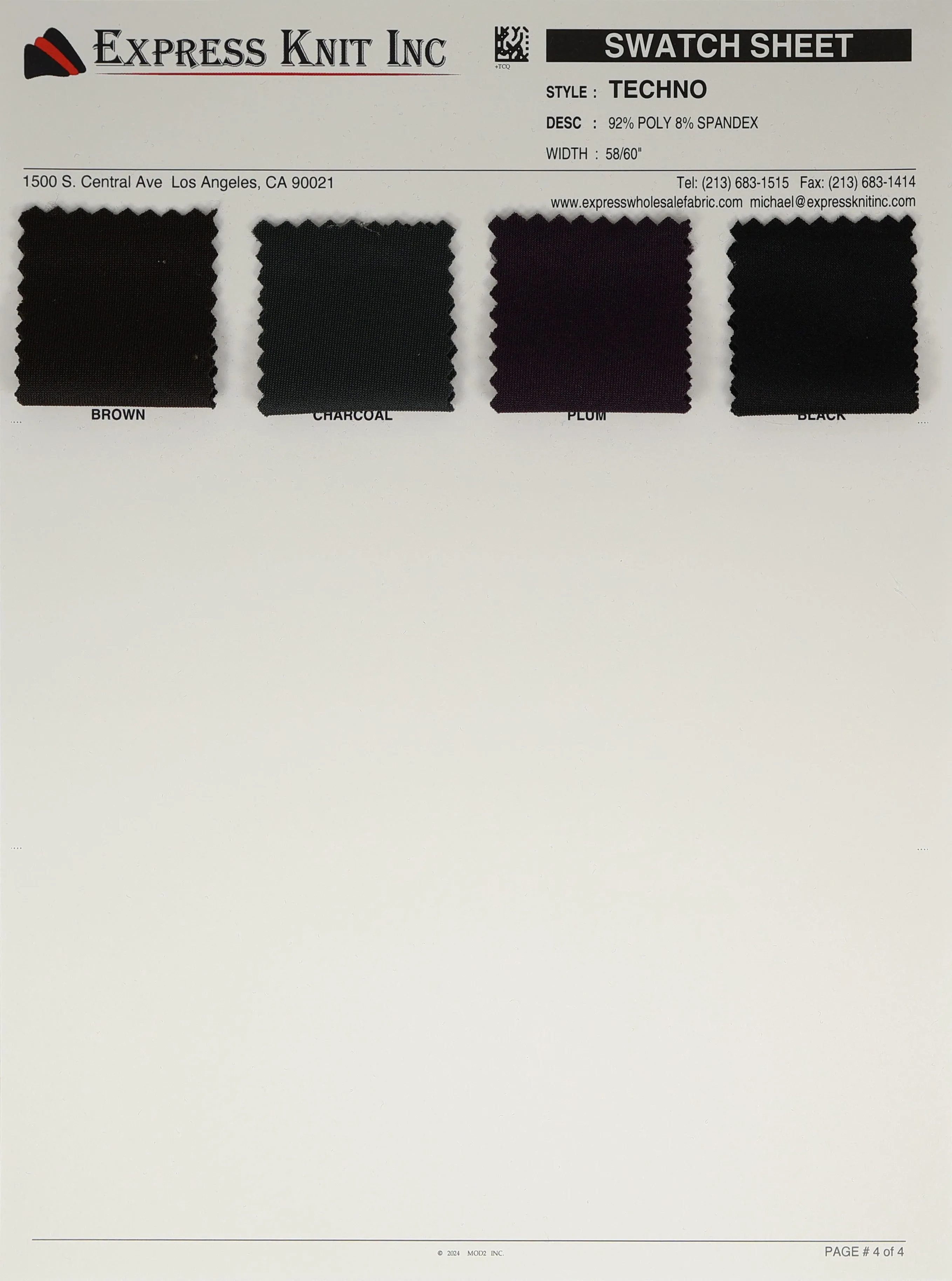 Techno Solid Knit Fabric