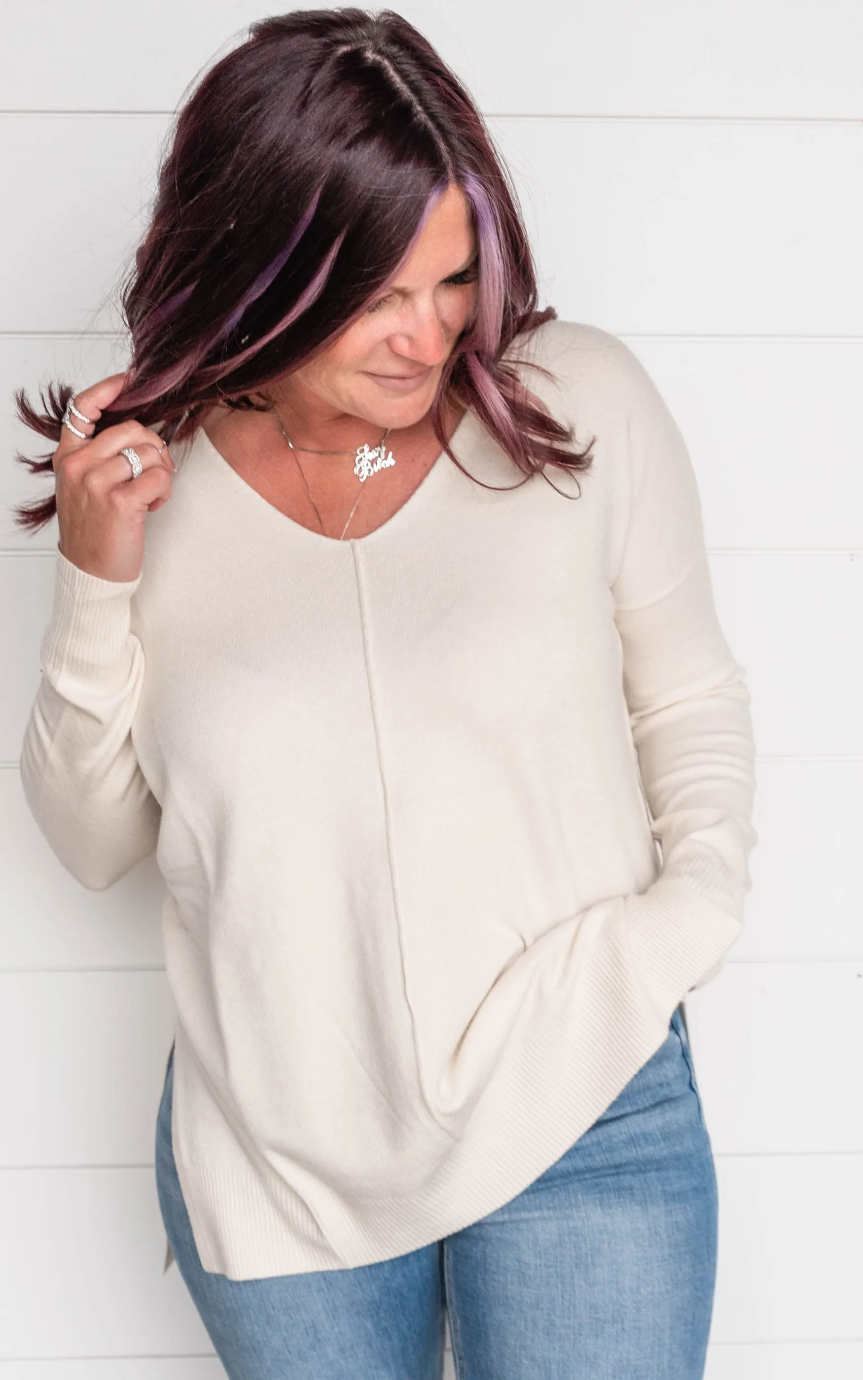 The Natalie Everyday V-Neck Sweater - Part 1 - Final Sale
