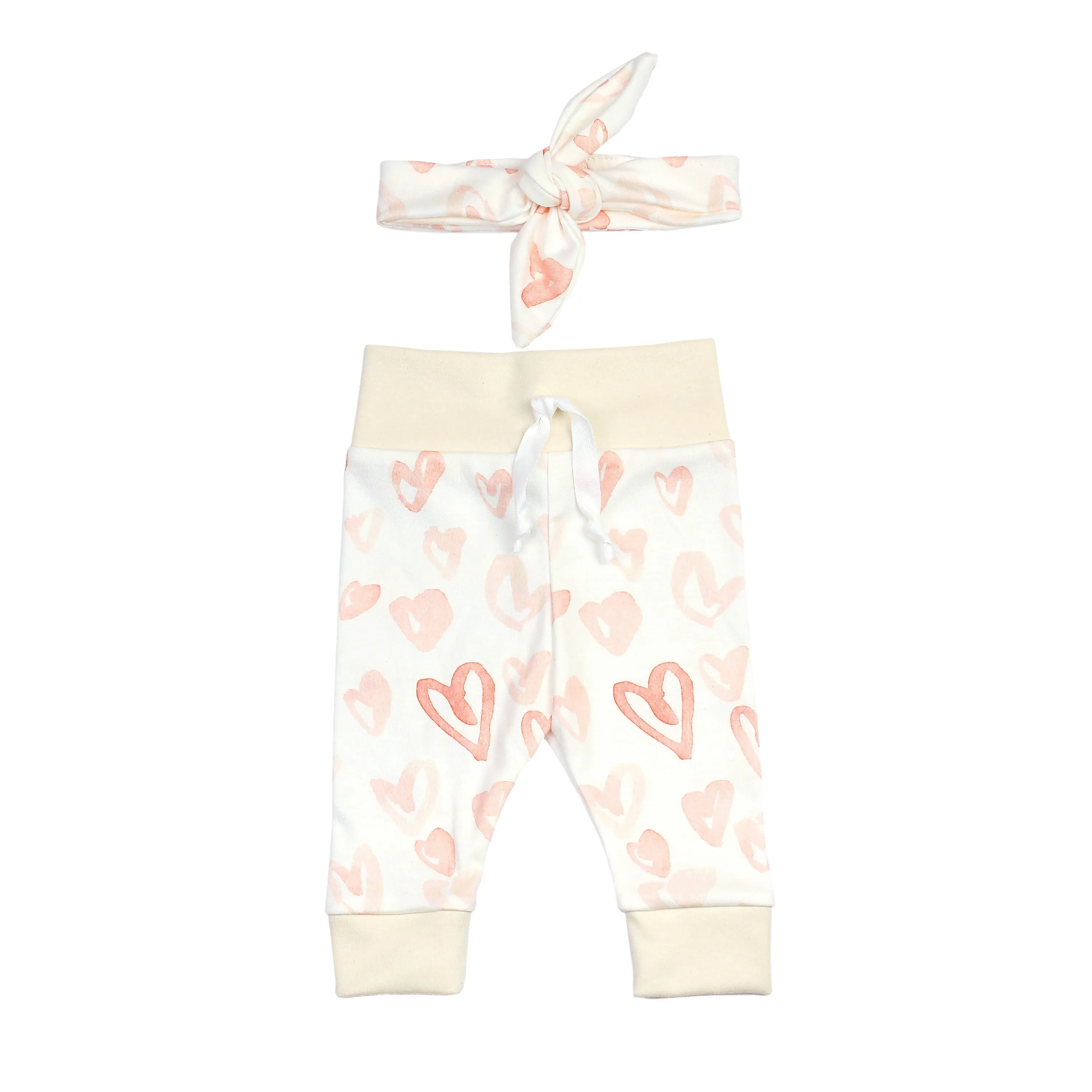 Watercolor Hearts | Legging & Headband Set