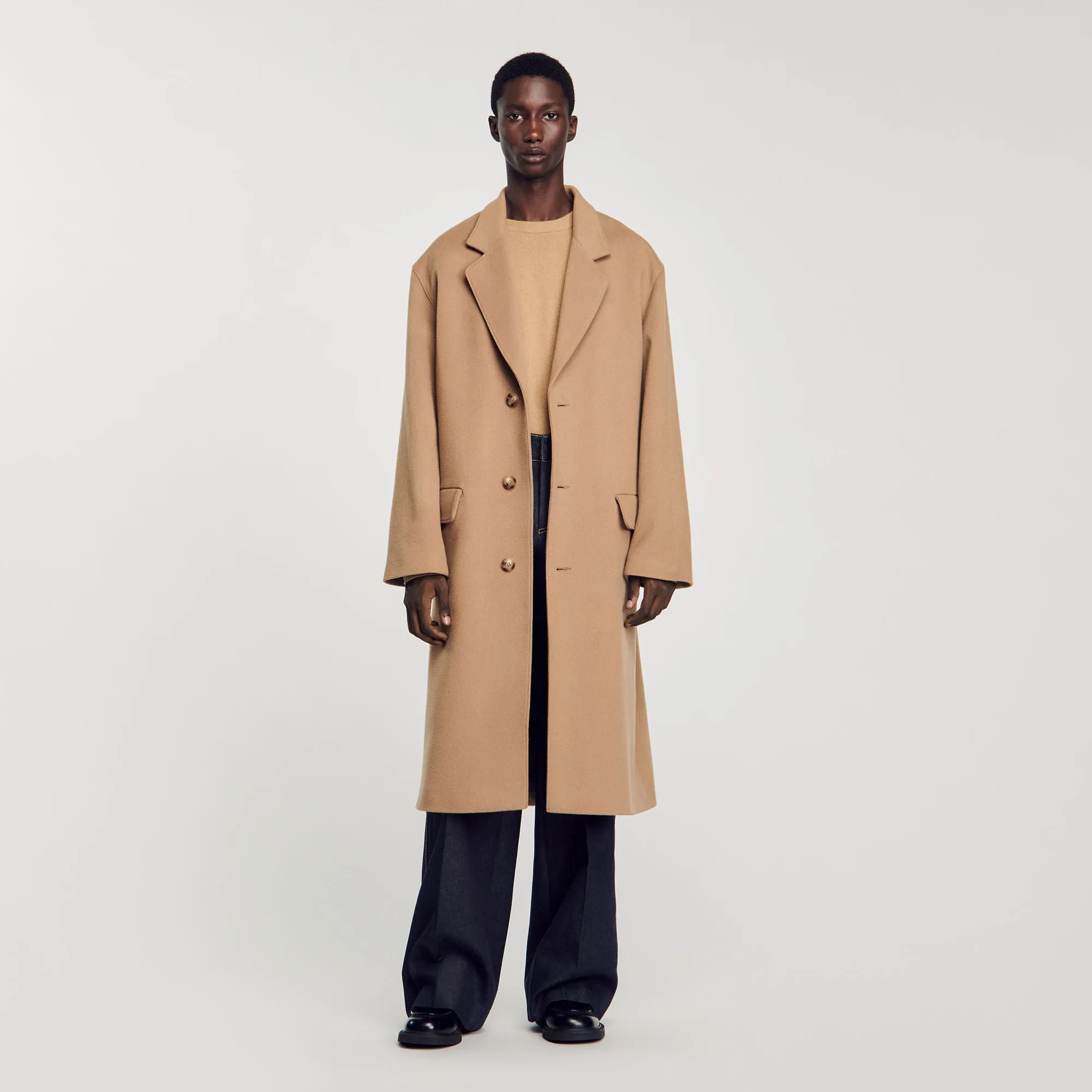 William Coat Oversized Coat Camel