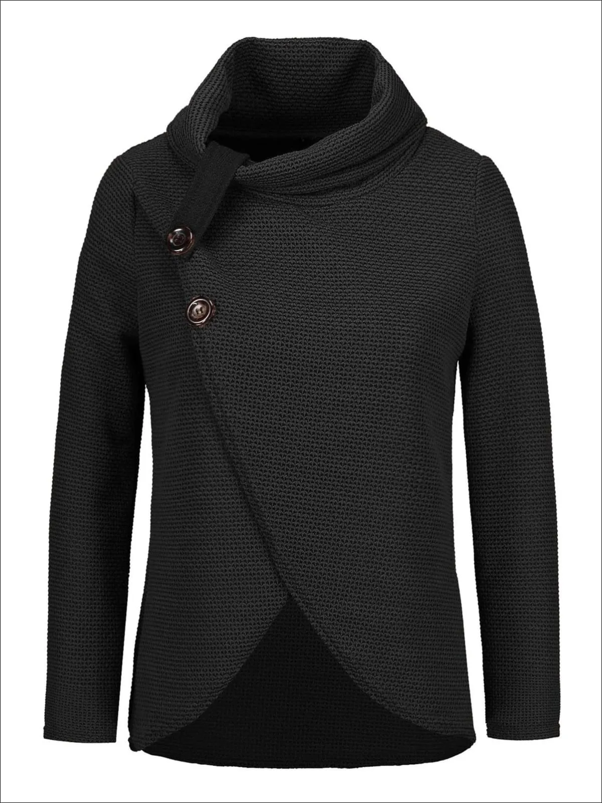Women's Fall Knitted Turtleneck Sweater Poncho