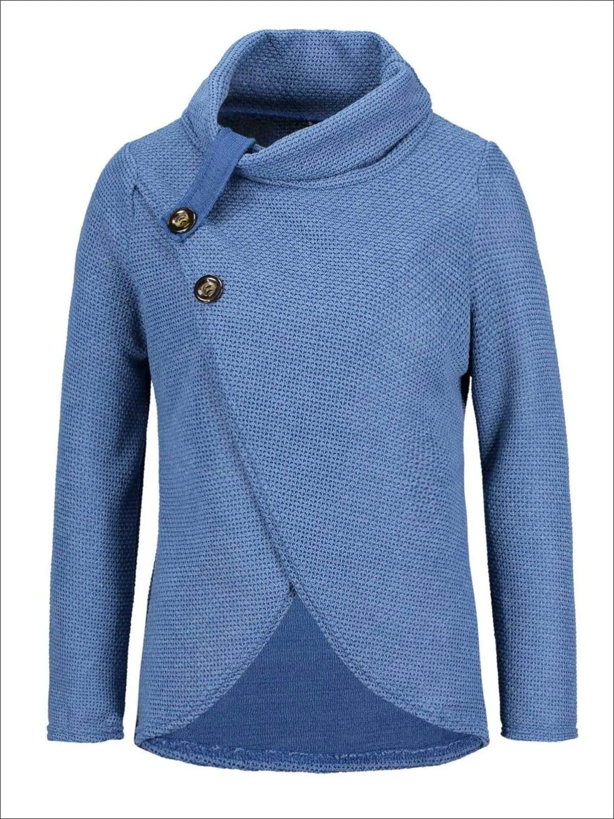 Women's Fall Knitted Turtleneck Sweater Poncho