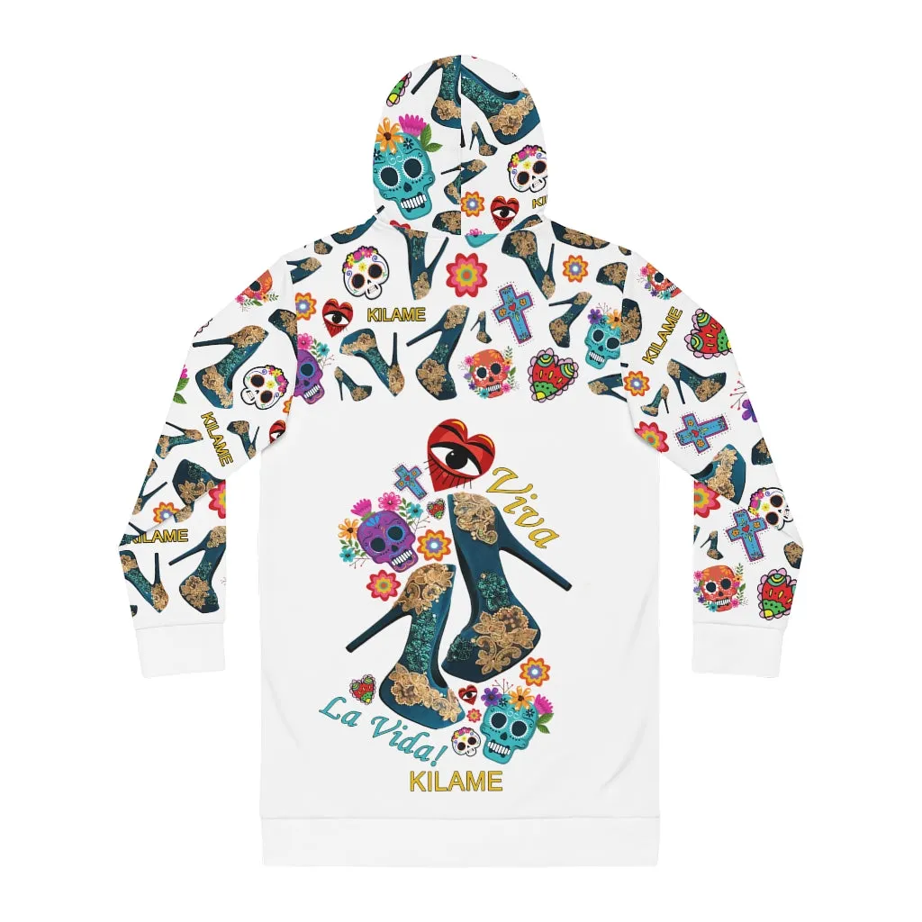 Women's Hoodie Dress 'Viva la vida'