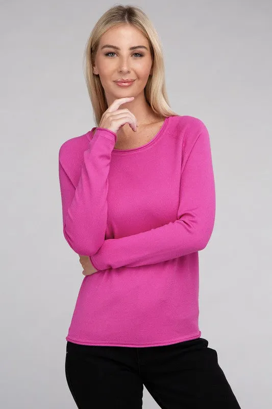 ZENANA Viscose Round Neck Basic Sweater