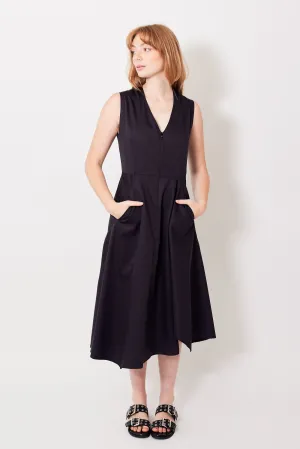 Zero   Maria Cornejo Sleeveless Cotton Broadcloth Wave Dress